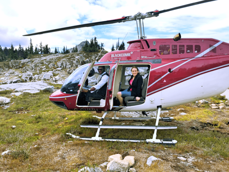 Blackcomb Aviation Helicopter ride Whistler British Columbia Garibaldi Provincial Park Romantic Activity Luxury Canada Tourism Glaciers Cheekamus Glacier Rainbow Glacier Beverly Lake