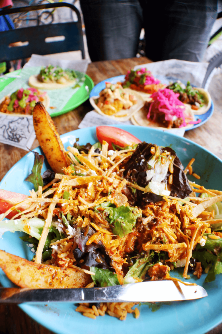 Our favorite quick and affordable eateries in Whistler Village: Purebread and Tacos La Cantina