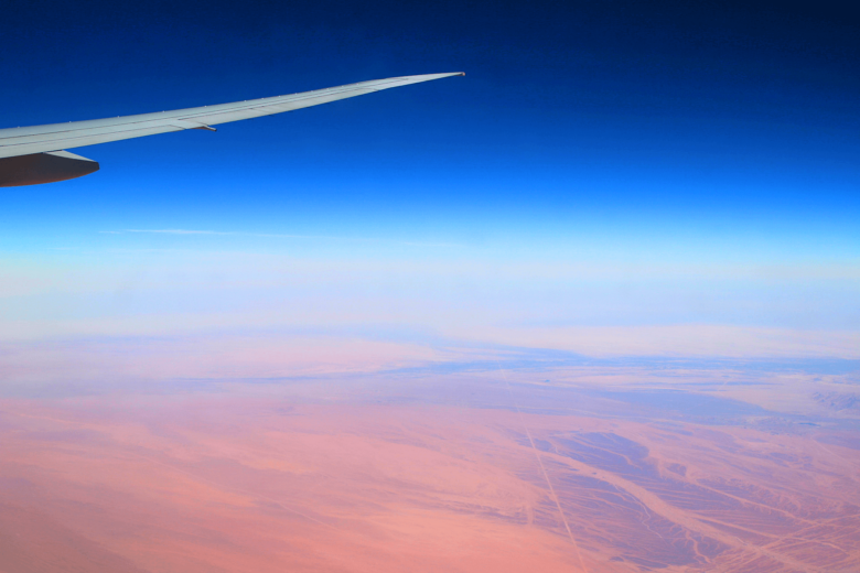 Dubai To The Maldives Landscape By Air Views from the sky Desert Mountains Ocean