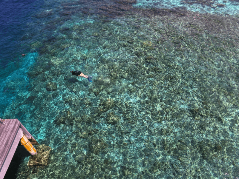 Drone view of Maldives, Indian Ocean, snorkeling, beach, luxury resort, luxury travel, travel bloggers, WorldTravelAdventurers, World Travel Adventurers