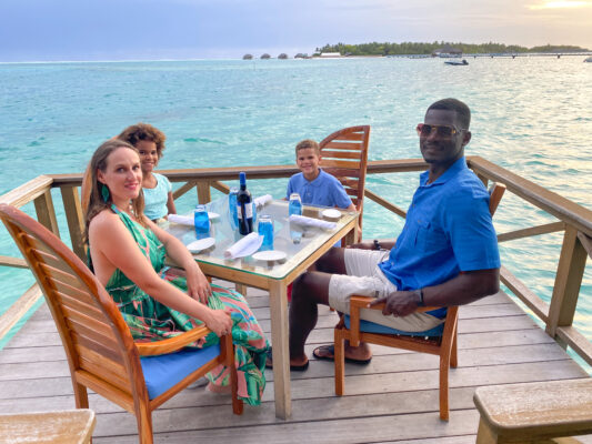 overwater restaurant in Maldives