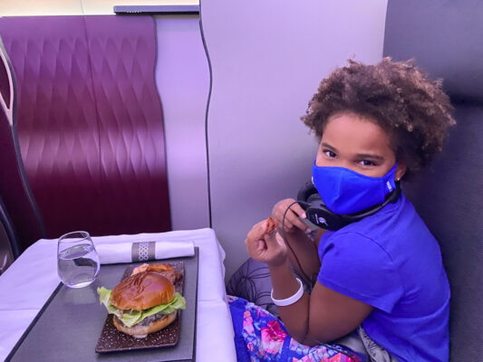 Qatar Airways Qsuite Food