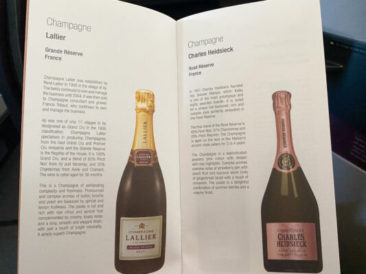 Qatar Airways Champagne