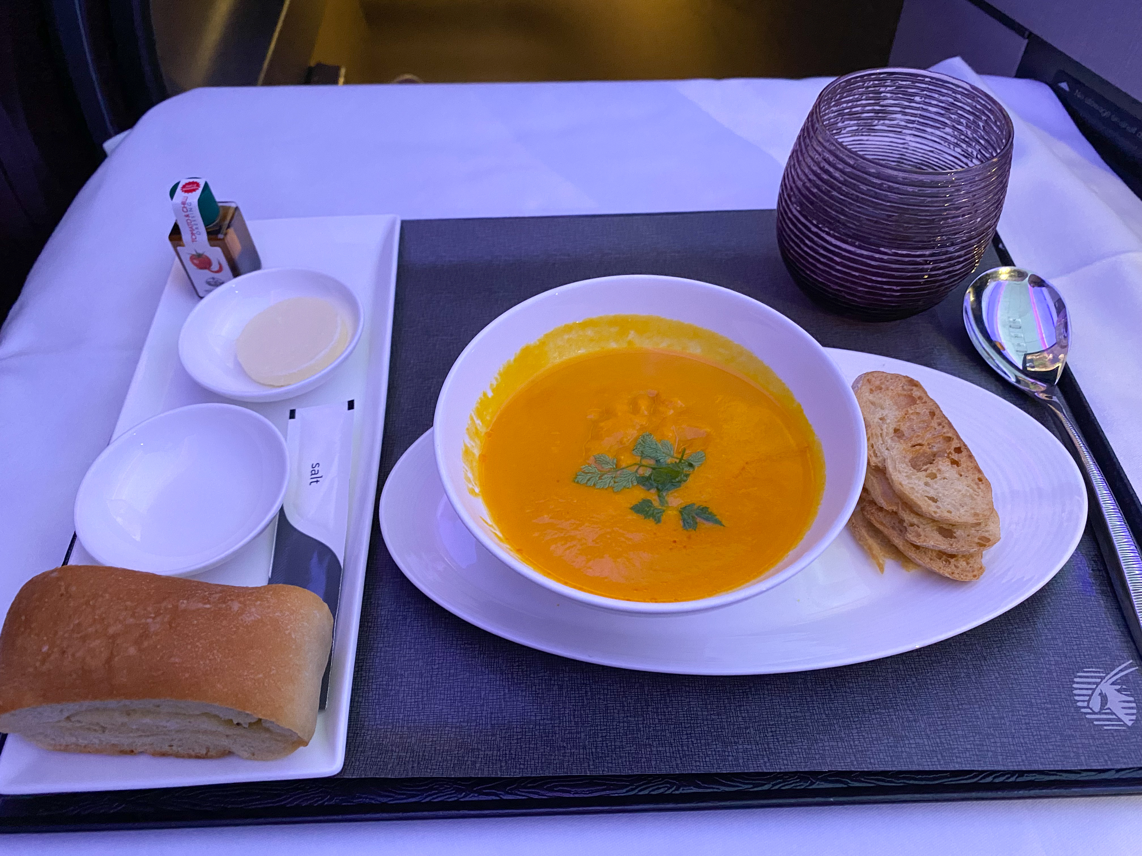 qatar airways business class food